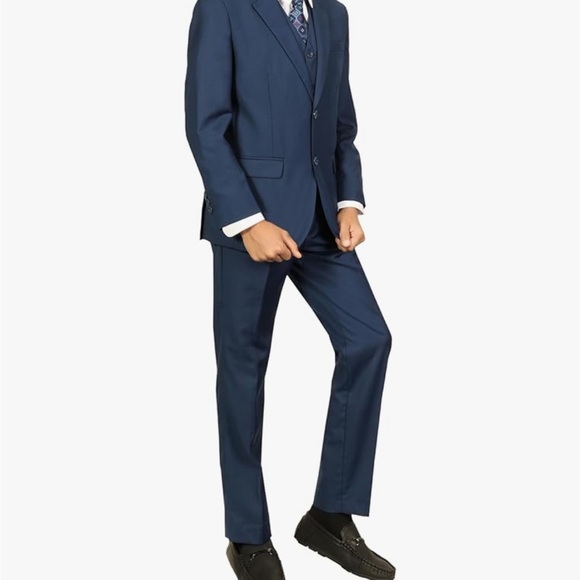 Boys 3 piece Navy suit 10-12 - Picture 2 of 16